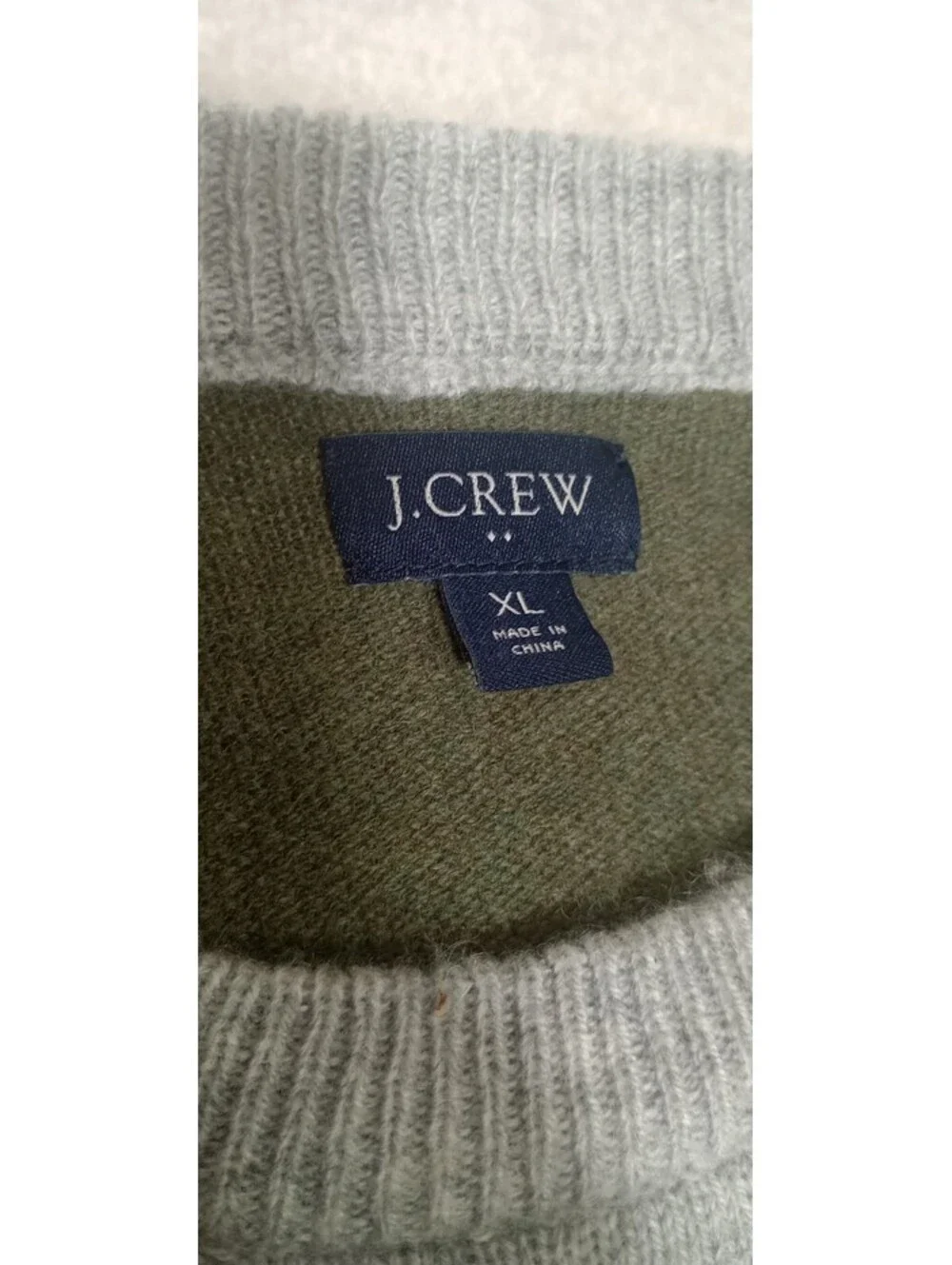 Vintage Y2K J Crew Sweater Mens XL Lambswool Polyamide Crewneck Striped